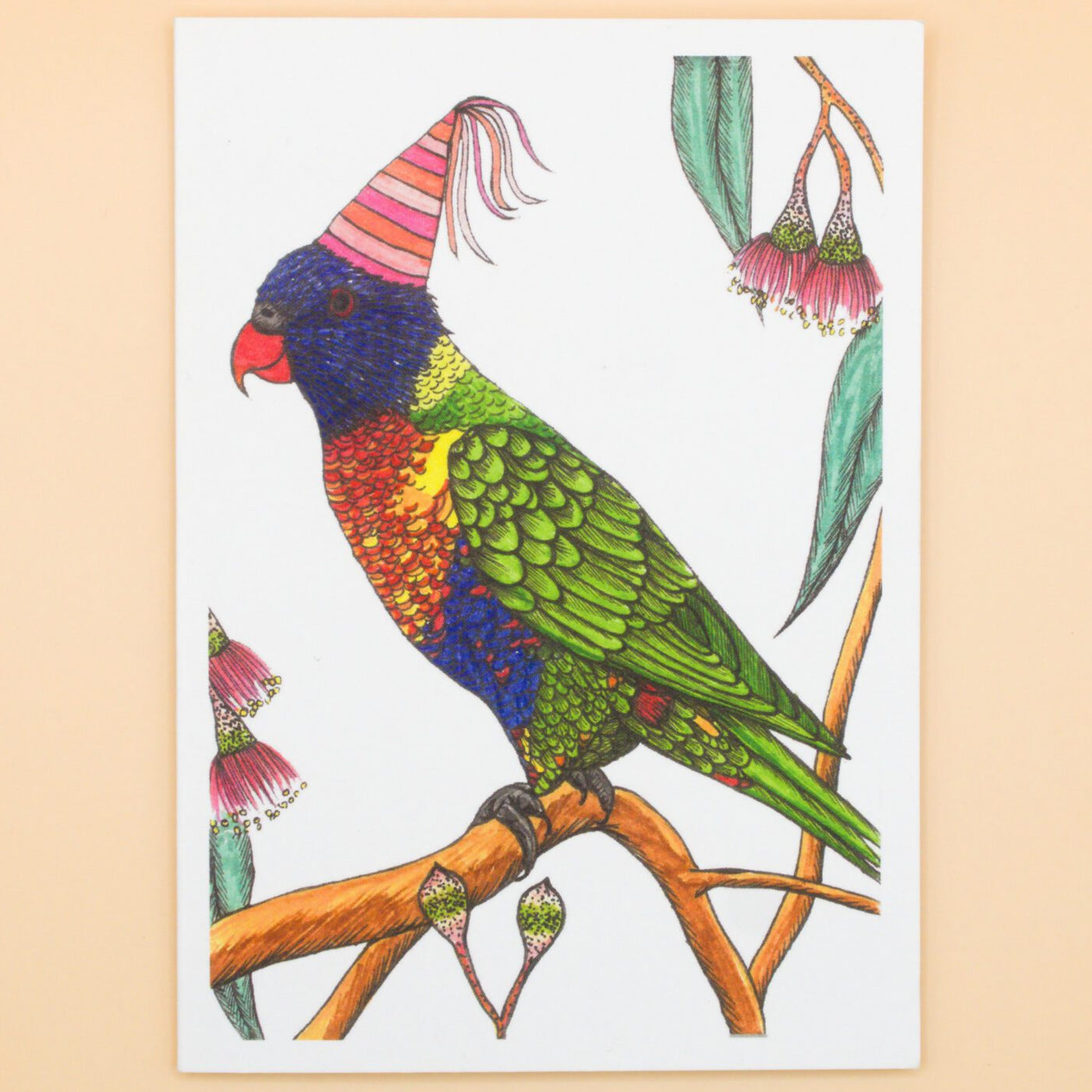 Sunshine Sea Art Greeting Card - Rainbow Lorikeet