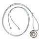 Rancho Necklace Silver Seedling Disc Flat Gold Ring on  Silver Cord
