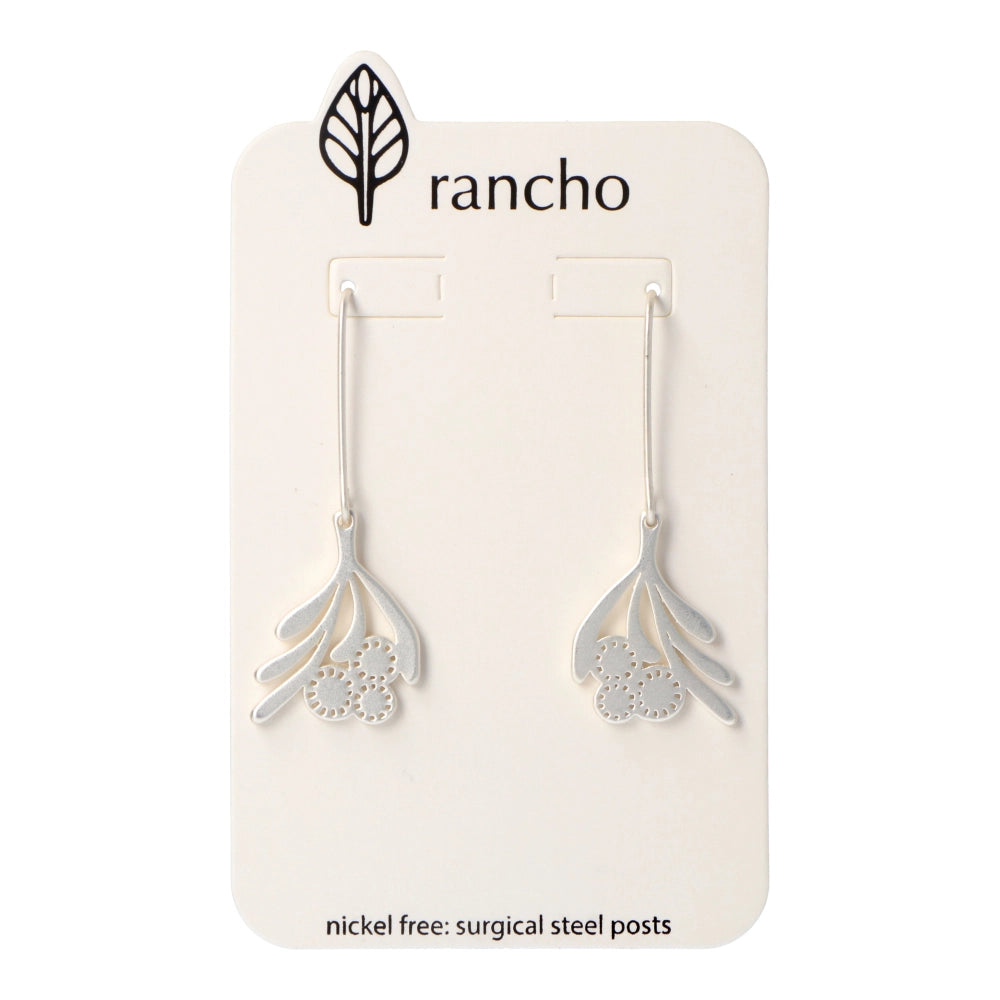 Rancho Hook Earrings Silver - Wattle