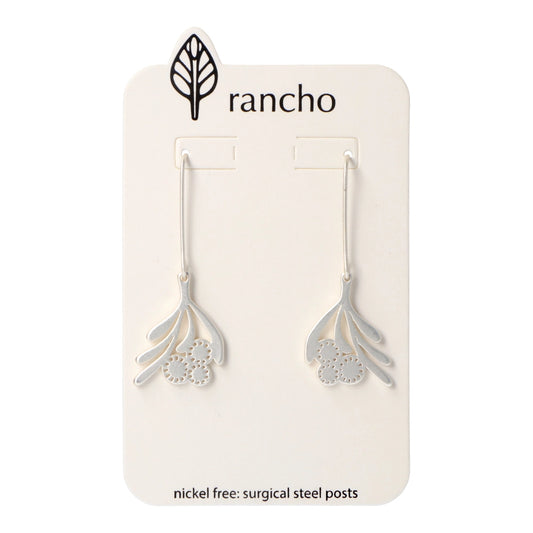 Rancho Hook Earrings Silver - Wattle