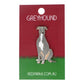 Red Parka Enamel Pin - Greyhound