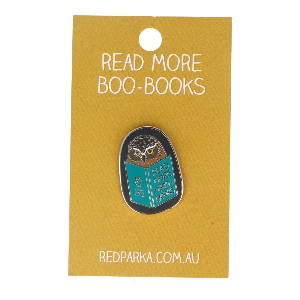 Red Parka Enamel Pin - Read More Boo-Books