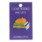Red Parka Enamel Pin - I Love Books And Cats