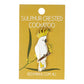 Red Parka Enamel Pin - Sulphur Crested Cockatoo