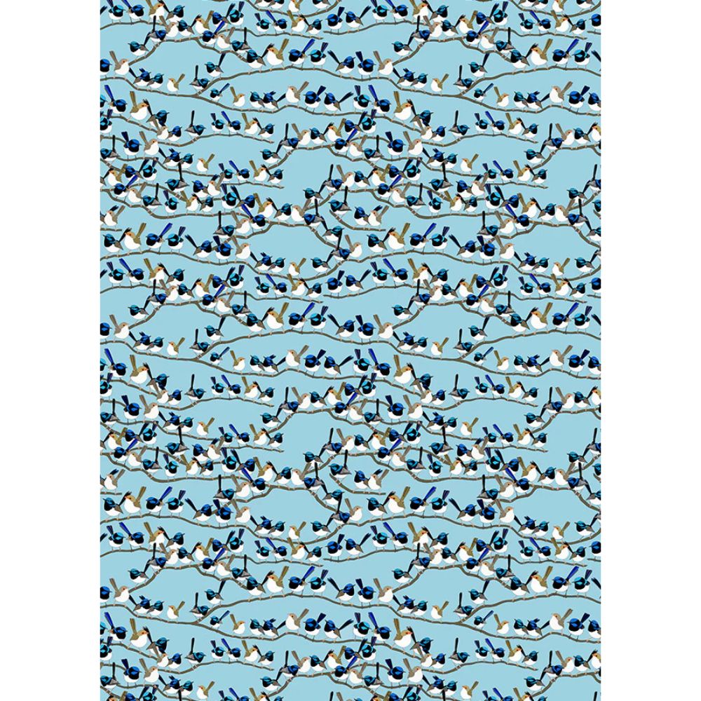 Red Parka Tea Towel Fairy Wren