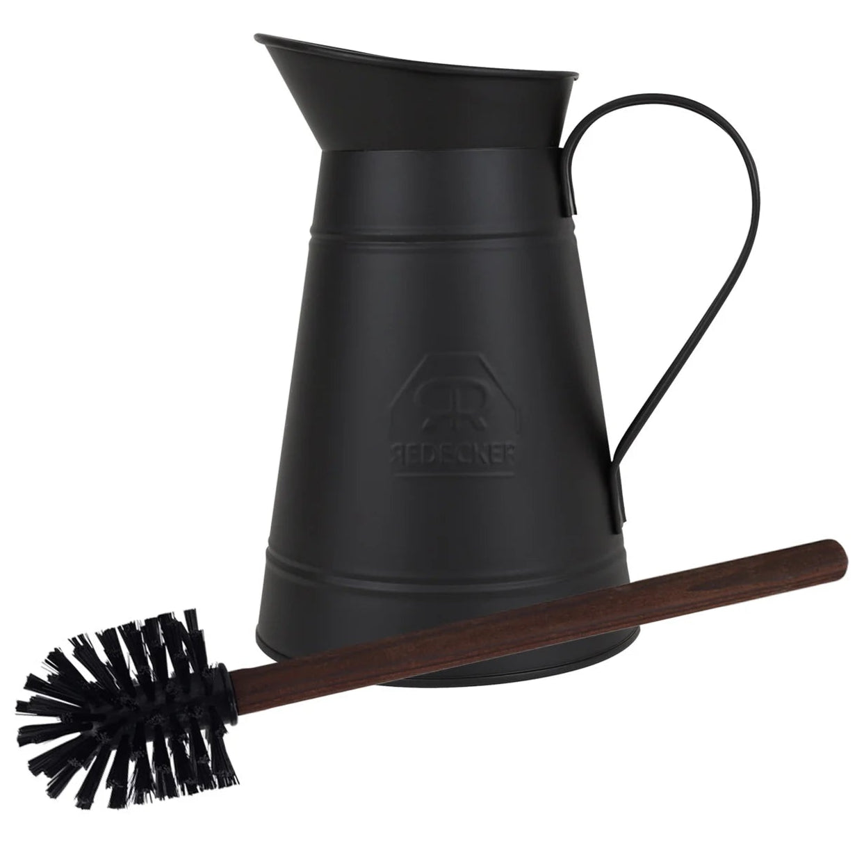 Redecker Metal Toilet Brush Set With Jug