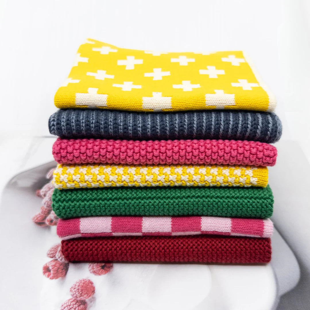 Ecovask Daily Use Dish Cloth 7pc Variety Pack Organic Cotton