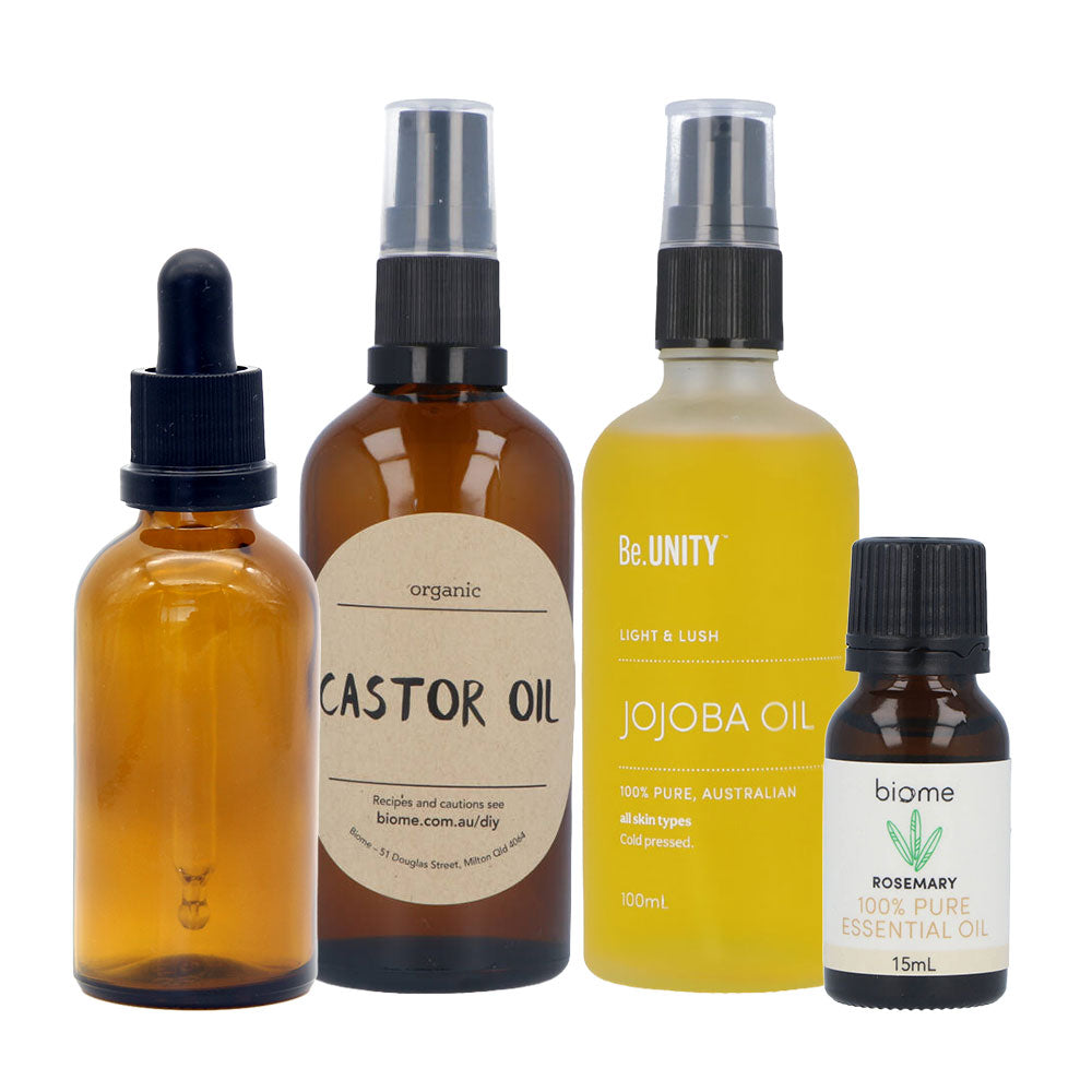 Castor, Jojoba & Rosemary Bundle (for Rosemary Hair Oil Recipe and other uses)