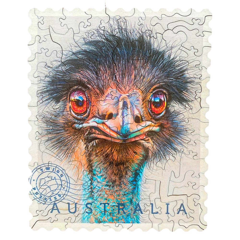 Twigg Puzzle Wooden Jigsaw Puzzle 74 Pieces - Emu