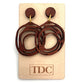 Samantha Abbott TDC Wooden Drop Earrings - Cosmic