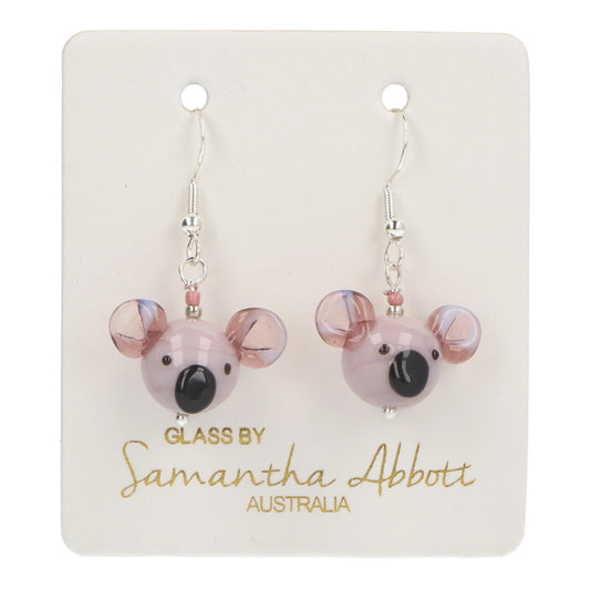 Samantha Abbott Glass Drop Earrings - Koala