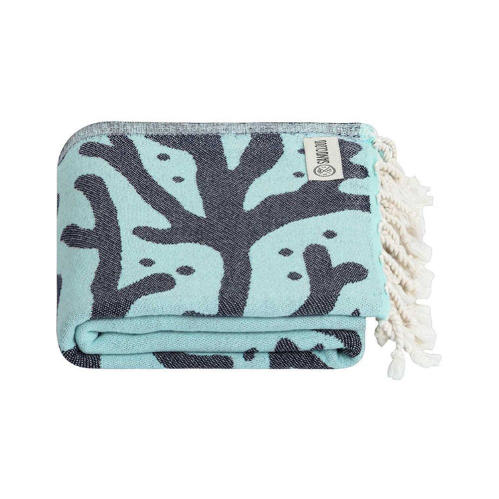 Sand Cloud Organic Cotton Beach Towel - Bubbles Turtle (93cm x 170cm)