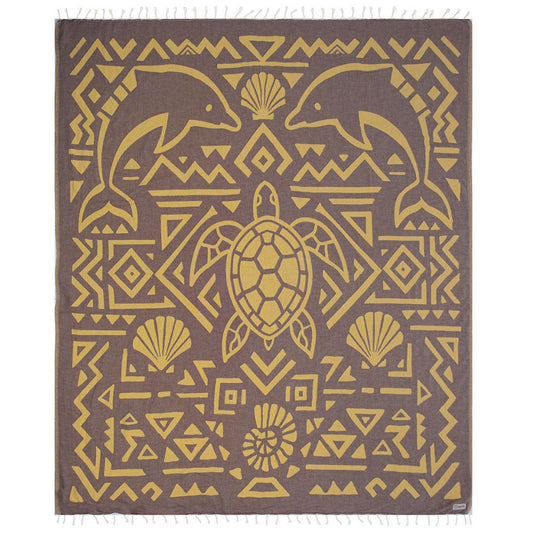 Sand Cloud Organic Cotton Beach Towel - Ocean Maze X Large (183cm x 193cm)