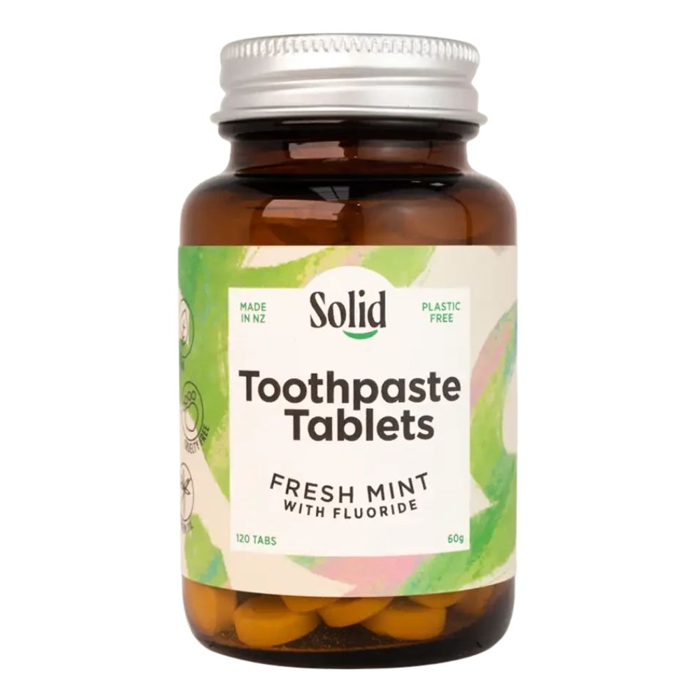 Solid Toothpaste Tablets with Fluoride - Fresh Mint