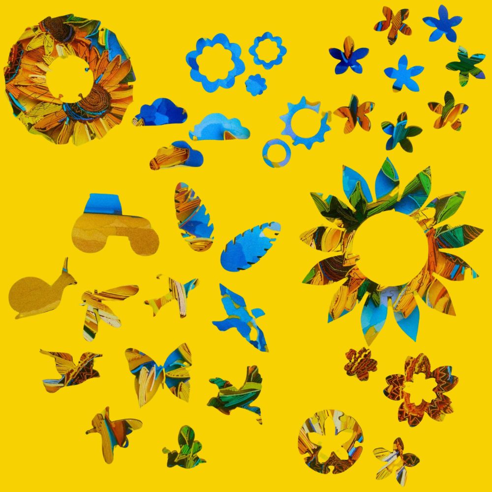 Twigg Puzzle Wooden Jigsaw Puzzle 410 Pieces - Sunflowers