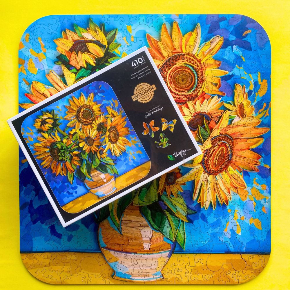 Twigg Puzzle Wooden Jigsaw Puzzle 410 Pieces - Sunflowers