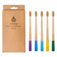 SuperBee Bamboo Toothbrush Mixed Colours - 5 Pack