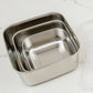 U Konserve Square Stainless Steel Container Nesting Trio - Clear Silicone Lids