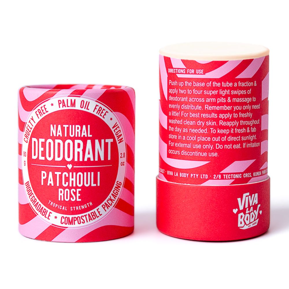 Viva La Body Natural Deodorant 80g - Patchouli Rose