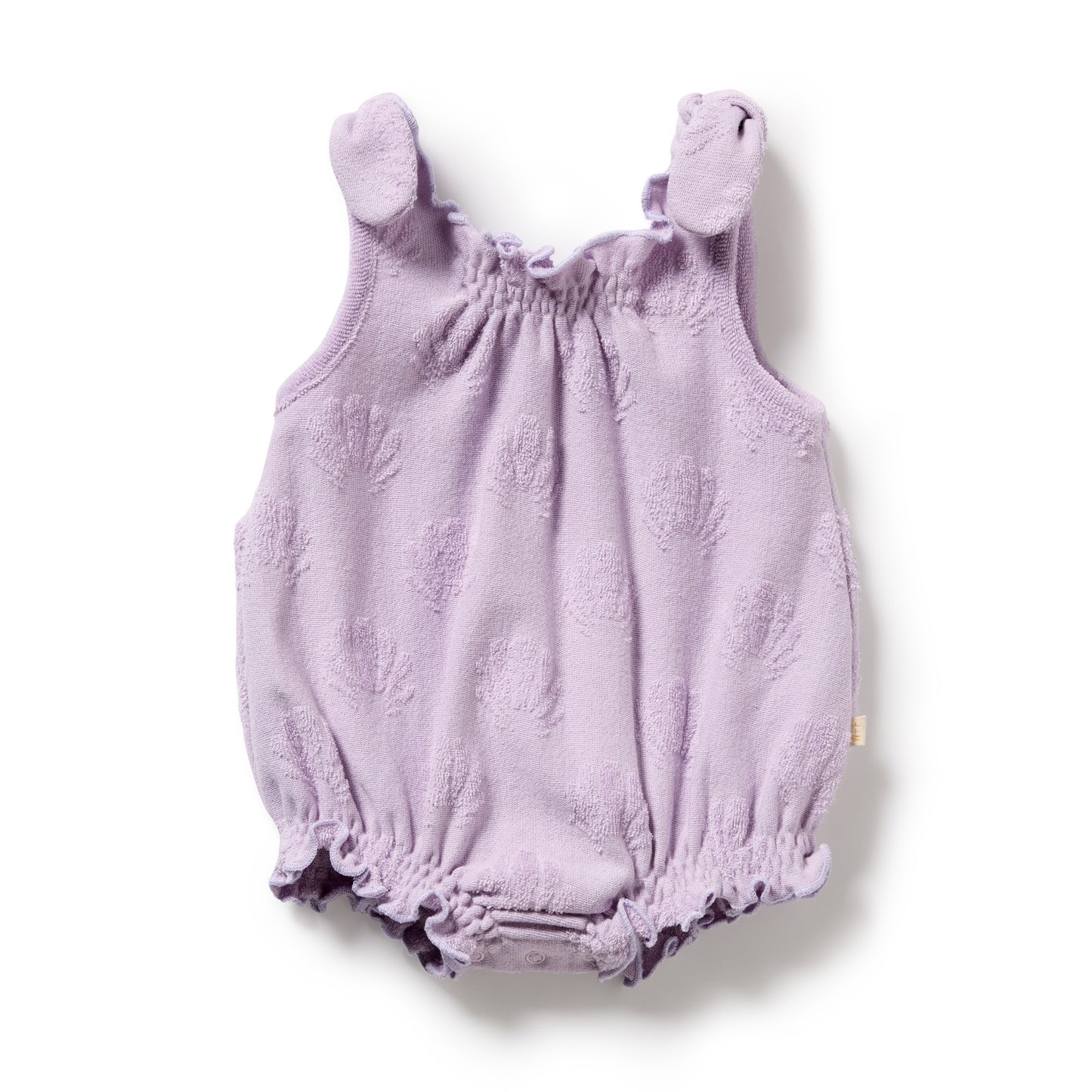 Wilson & Frenchy Organic Terry Tie Playsuit - Lavender Shells