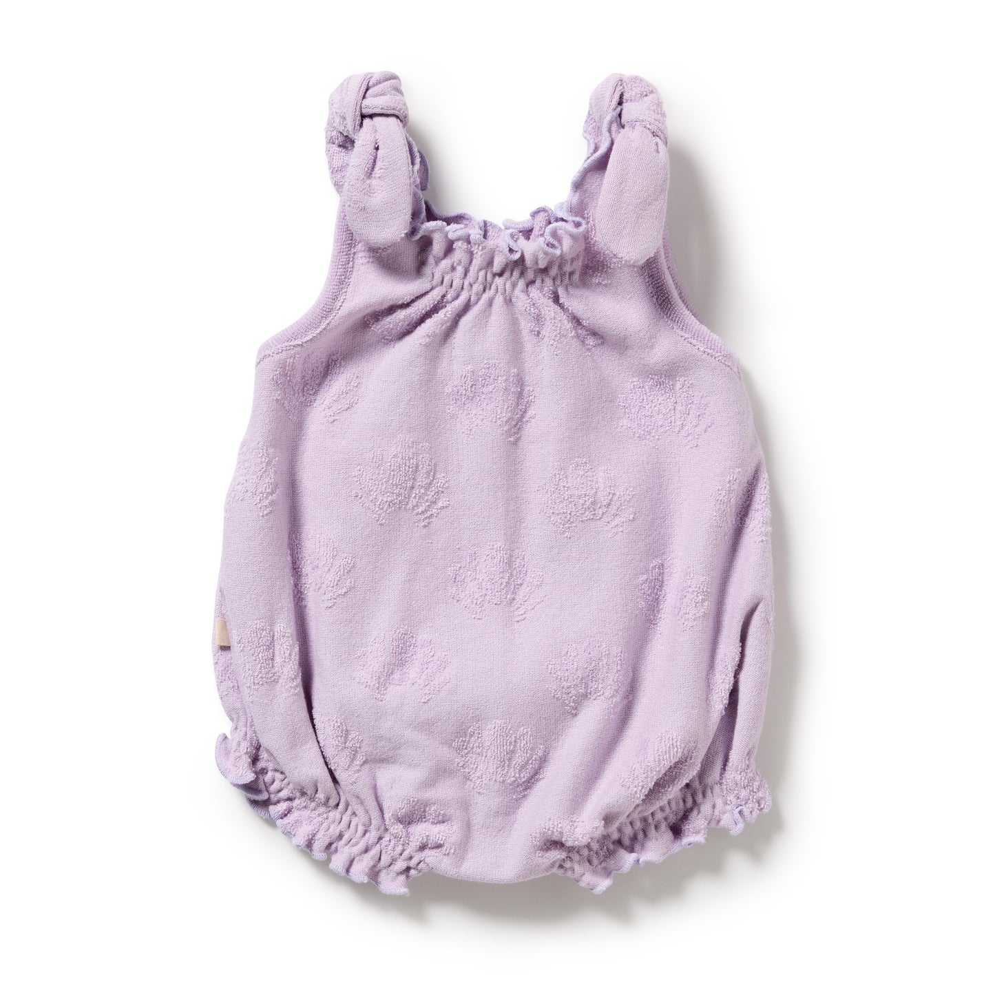 Wilson & Frenchy Organic Terry Tie Playsuit - Lavender Shells