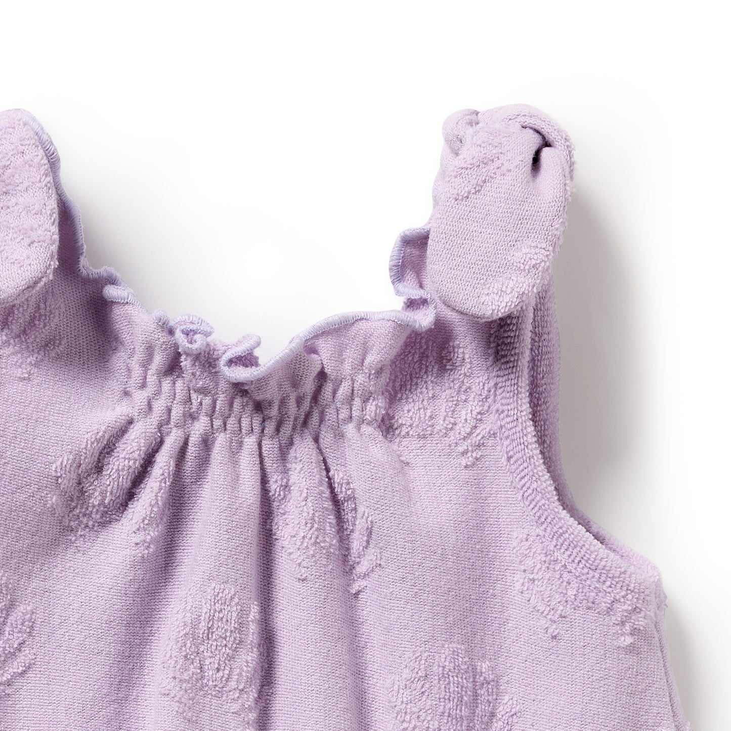 Wilson & Frenchy Organic Terry Tie Playsuit - Lavender Shells