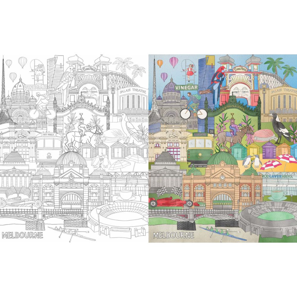 Wall Art Poster & Colouring Book - Australia