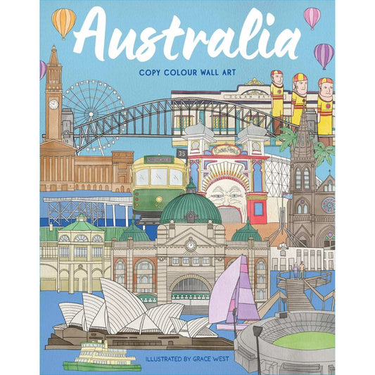 Wall Art Poster & Colouring Book - Australia