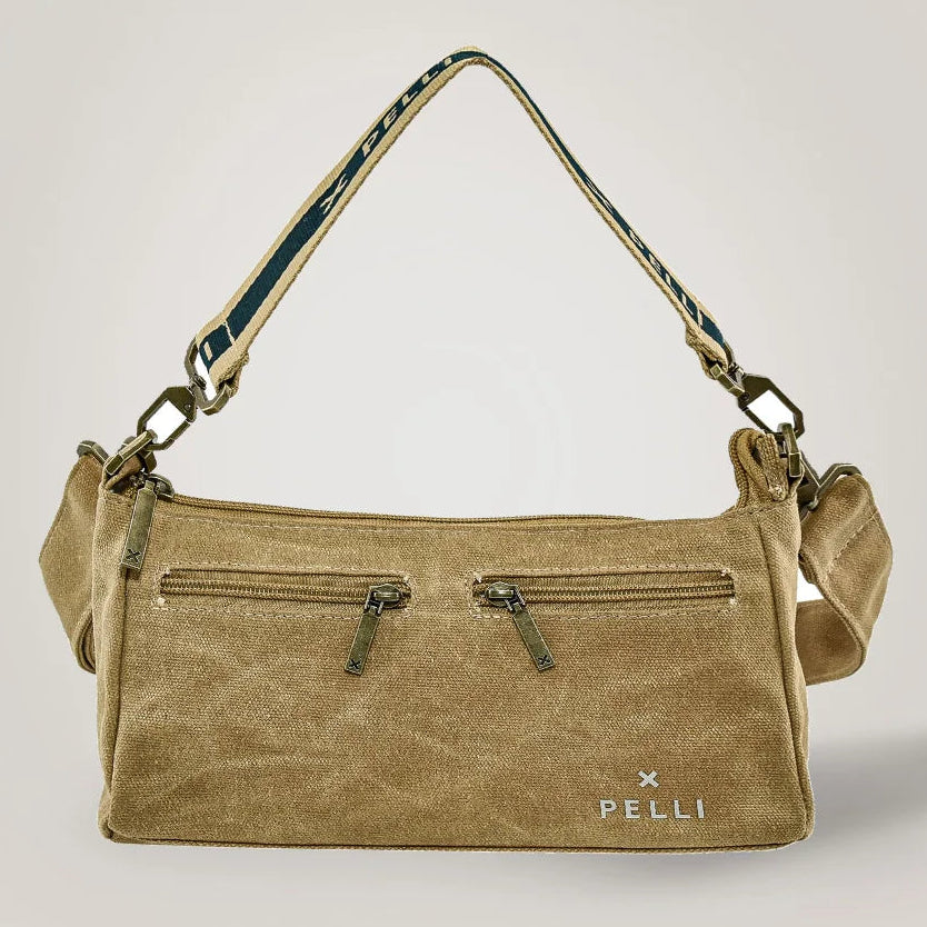 Pelli Wanderer Waxed Canvas Crossbody Bag
