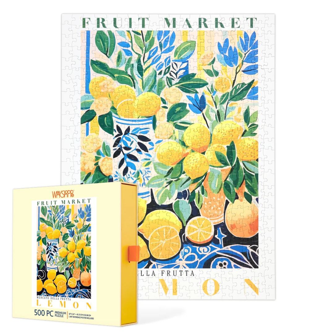 WerkShoppe Jigsaw Puzzle 500 Piece - Fruit Market Lemons