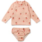 Wilson & Frenchy 2PC Cutwork Rashie Swimset - Strawberry Kisses