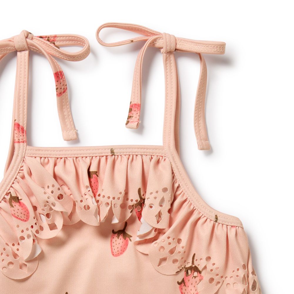 Wilson & Frenchy Cutwork Swimsuit - Strawberry Kisses