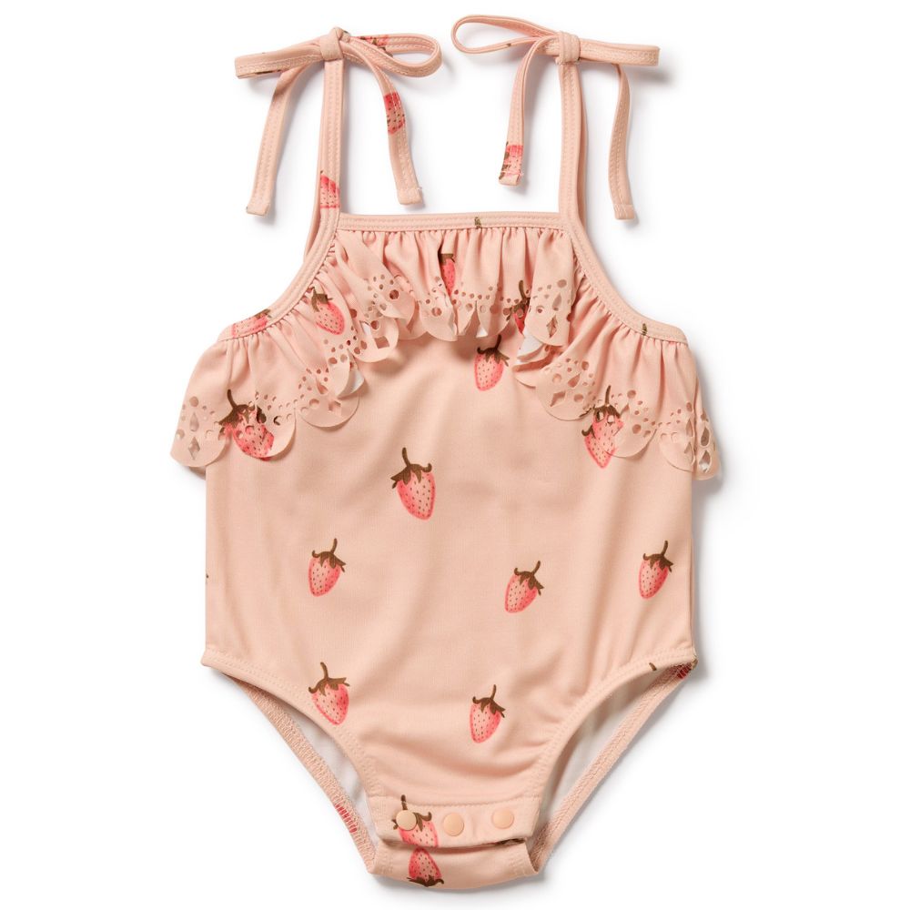 Wilson & Frenchy Cutwork Swimsuit - Strawberry Kisses