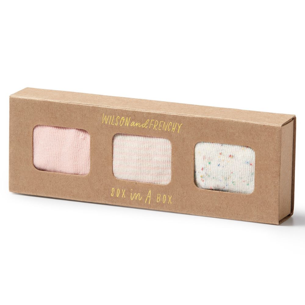 Wilson & Frenchy Organic 3 Pack Baby Socks - Cantaloupe