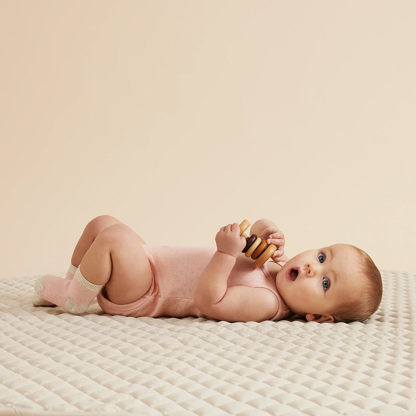 Wilson & Frenchy Organic 3 Pack Baby Socks - Cantaloupe