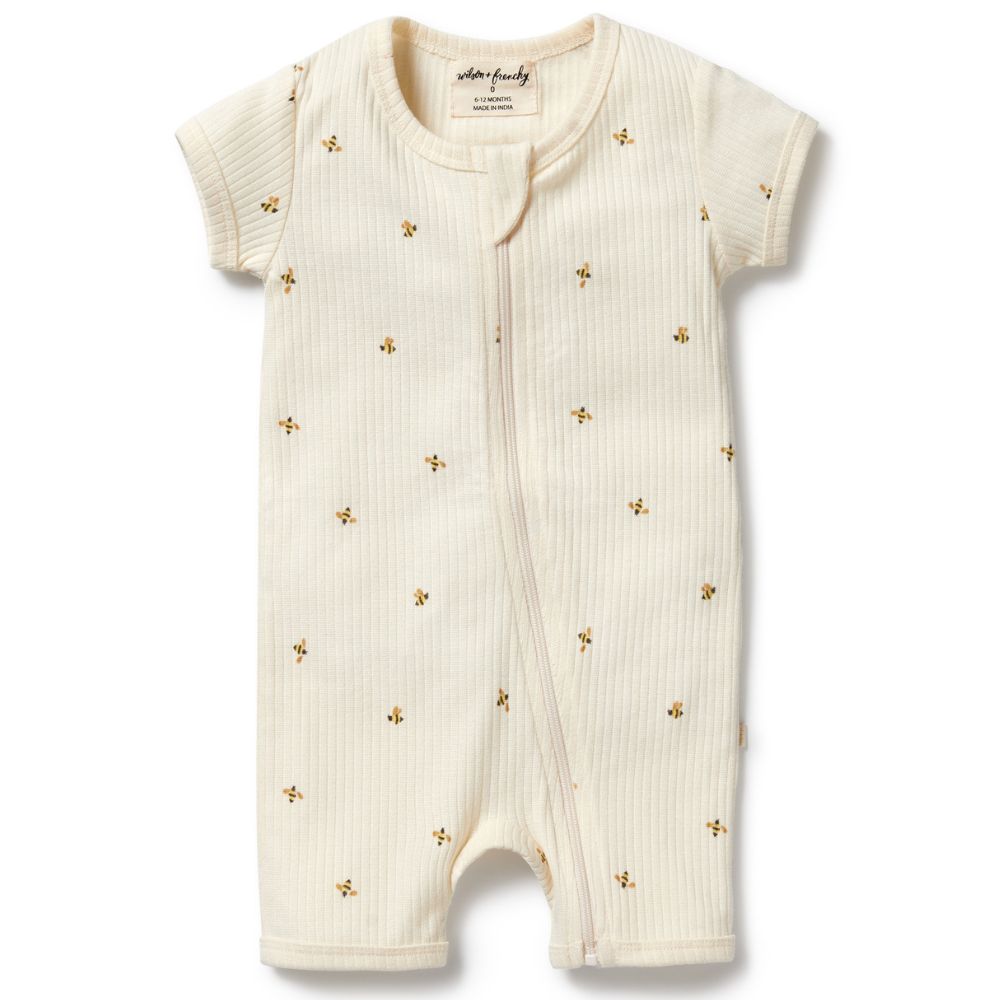 Wilson & Frenchy Organic Boyleg Zipsuit - Bee Mine