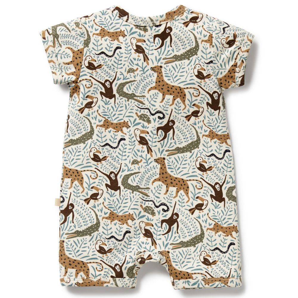 Wilson & Frenchy Organic Boyleg Zipsuit - Mini Jungle