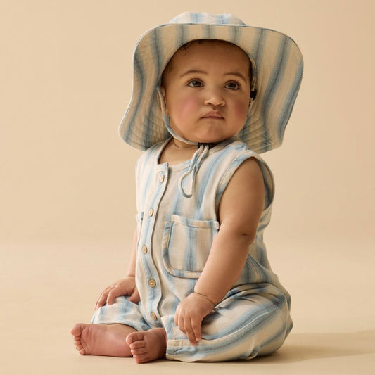 Wilson & Frenchy Organic Growsuit - Deep Blue Stripe