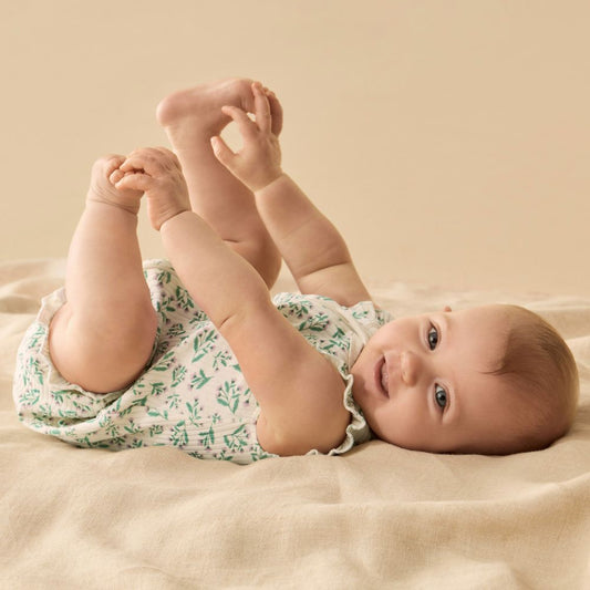 Wilson & Frenchy Organic Ruffle Zipsuit - Periwinkle