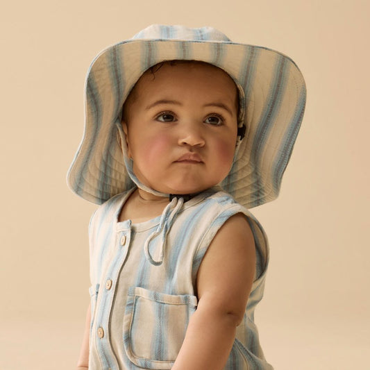 Wilson & Frenchy Organic Sun Hat - Deep Blue Stripe