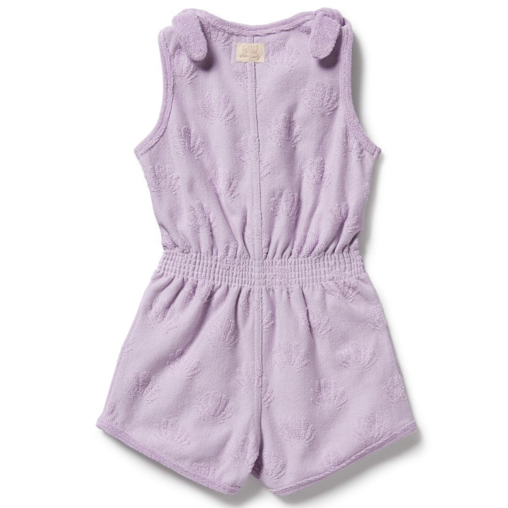 Wilson & Frenchy Organic Terry Playsuit - Lavender Shells