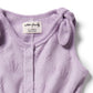 Wilson & Frenchy Organic Terry Playsuit - Lavender Shells