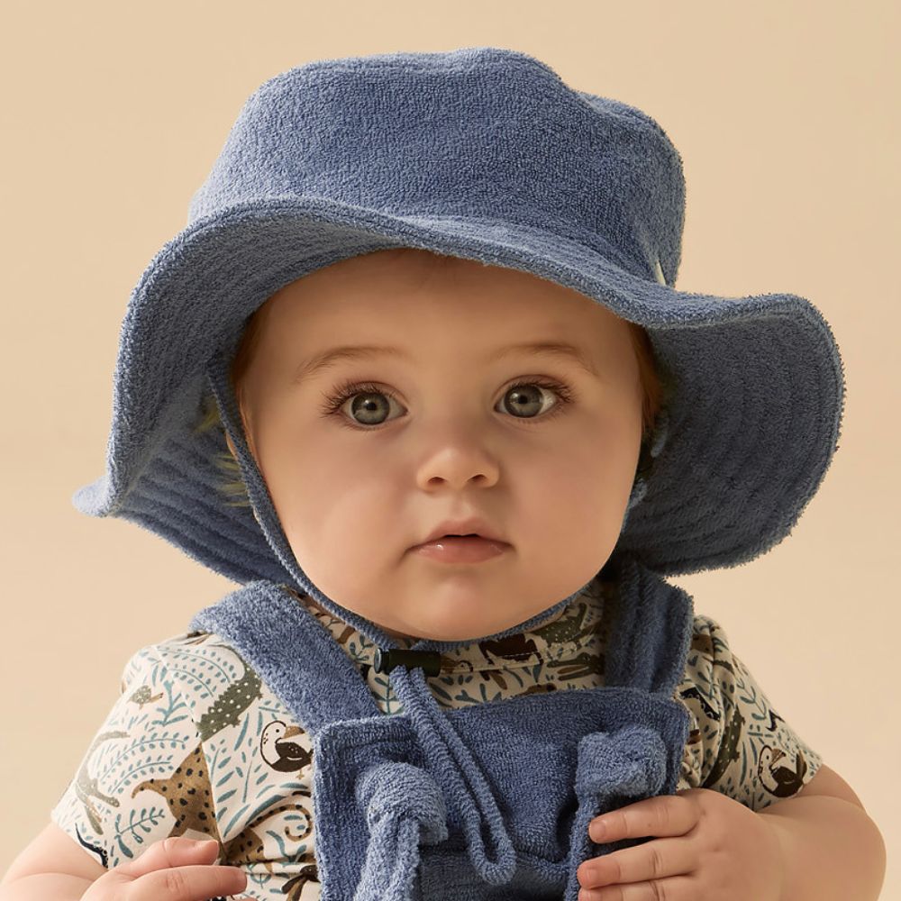 Wilson & Frenchy Organic Terry Sun Hat - Deep Blue