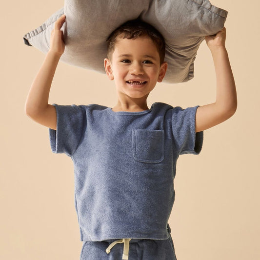 Wilson & Frenchy Organic Terry Tee - Deep Blue