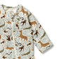 Wilson & Frenchy Organic Zipsuit with Feet - Mini Jungle