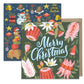 Earth Greetings Square Boxed Christmas Cards 8pk - Christmas Garland