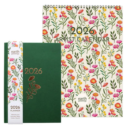 Earth Greetings 2026 Planner + Calendar Bundle