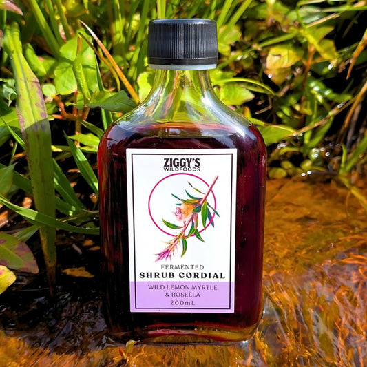Ziggy's Wild Foods Wild Lemon Myrtle & Rosella Shrub Cordial 200ml