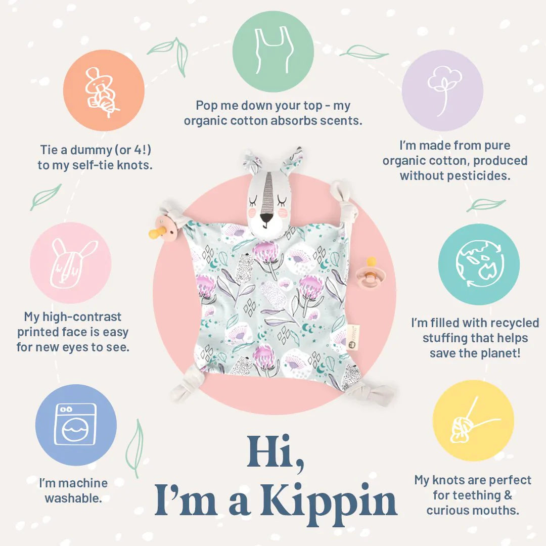 Kippins Organic Cotton Cuddle Blankie Comforter