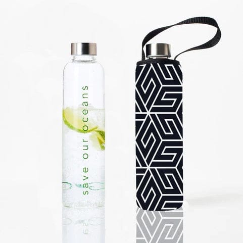 BBBYO Glass Water Bottle with Cover 1L - Amaze